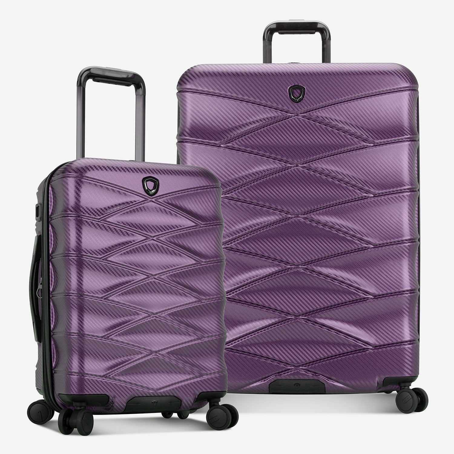 Purple luggage sets